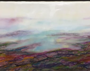 Original Encaustic Painting - "CALYPSO II" - 10 x 22 x 1.5