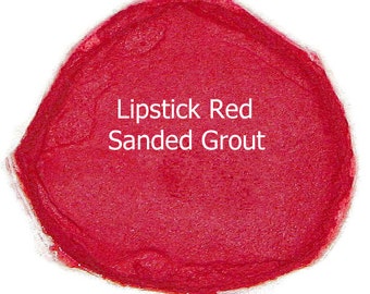 Luscious LIPSTICK RED Sanded Grout 2 Pounds Polyblend Brand Creamy Easy to Use