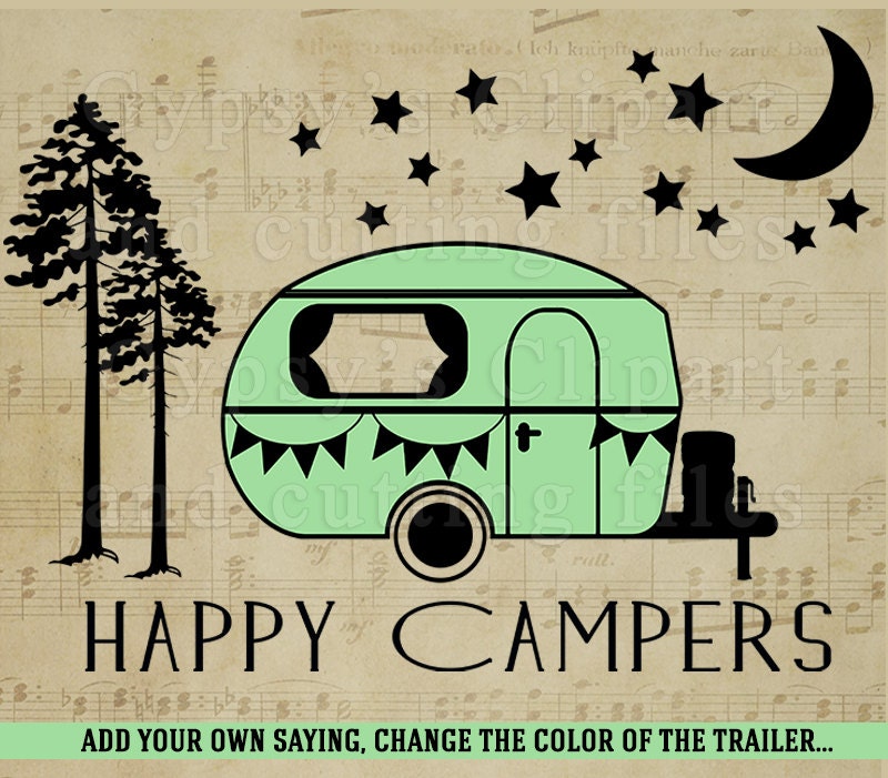 Trailer svg RV svg Camper rv Outdoors Happy Camper