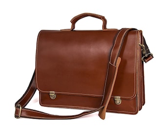 Leather Briefcase, Men's Leather Briefcase, Brown Briefcase, Leather Attache, Leather Attache case, Brief Case Men, Leather Laptop Bag