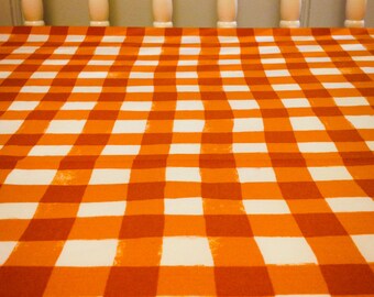 SALE - Crib Sheet - Apricot Gingham