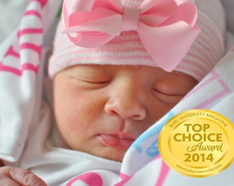Baby girl hat, baby girl, newborn girl hat, infant girl hat, hospital newborn hat, newborn hat, infant hat, baby hat, baby bow