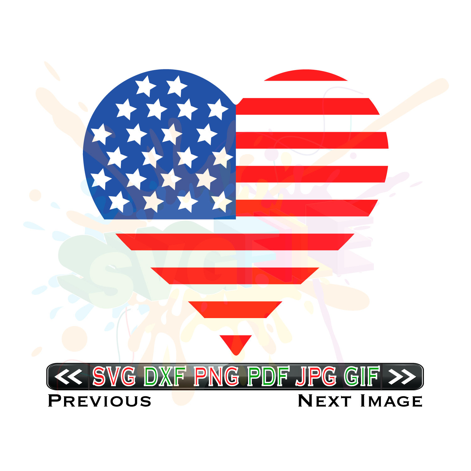 Download Heart Flag SVG Files USA Patriotic Cricut American Designs ...