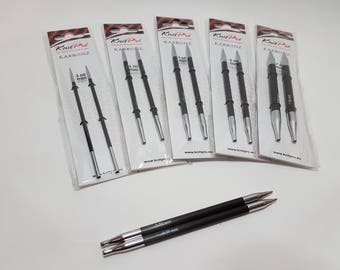 KnitPro Karbonz INTERCHANGEABLE circular needles, 3-8 mm