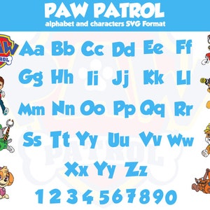 paw patrol letters svg free