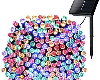 Outdoor String Lights Fairy Lights 200 LEDs Solar Powered Lights Ambiance lights for Patio, Lawn,Garden, Home, Wedding, Holiday