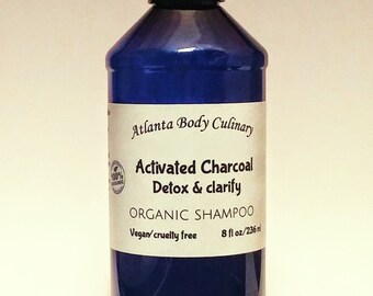 Activated Charcoal shampoo activated charcoal organic shampoo detox and clarify shampoo repair split ends vegan charcoal shampoo