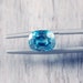 Zircon: 6.23ct Blue Cushion Shape Gemstone, Natural Hand Made Faceted Gem, Loose Precious Mineral, OOAK Cut Crystal AAA Jewelry Supply 20001