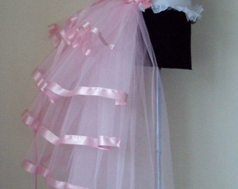Baby Pink Burlesque Bridal Bustle Belt size XS S M L XL