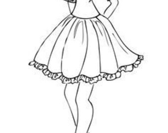 julie nutting stamp Lady elegance skirt