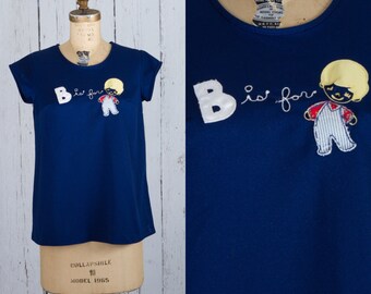 Vintage 1970s maternity top | B is for boy | baby shower t shirt | birth announcement