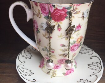 Bird house earrings