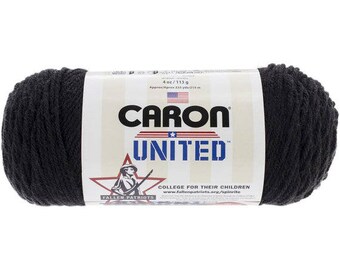 Acrylic Yarn Black Caron United Yarn 6006