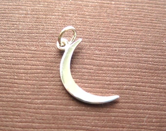 Sterling Silver Moon Crescent Pendant Charm