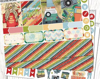 Road Trip || Travel, Adventure, Wanderlust, Summer, Planner Stickers, MINI KIT