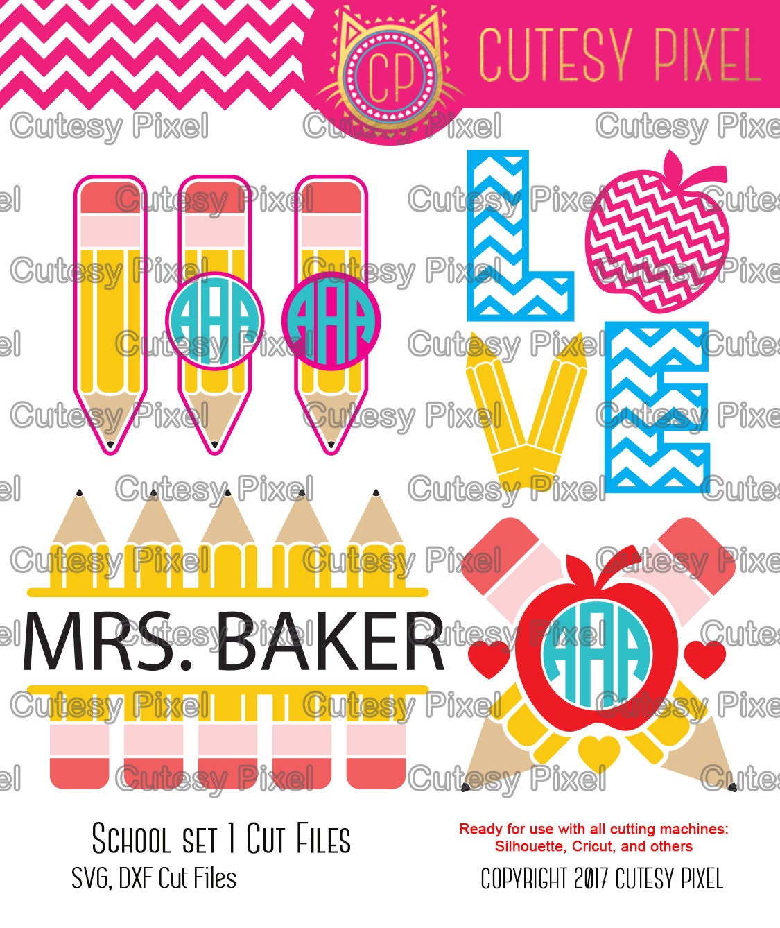 Download Teacher Design Monogram Frames Svg cutting file teacher svg