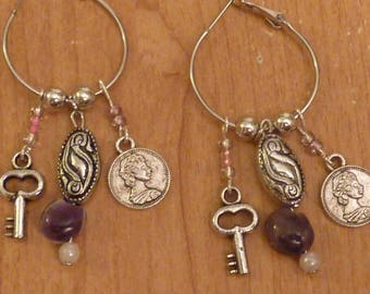 Dangle hoop earrings
