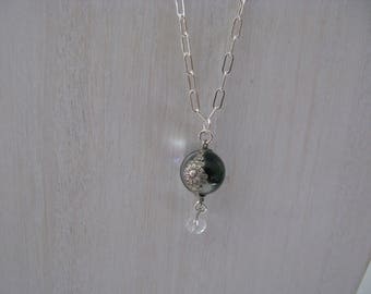 Pools of Light Dangling Rock Crystal Sterling Necklace