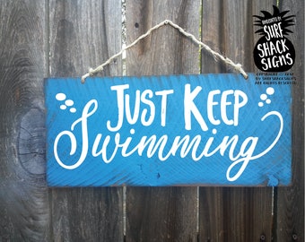 just keep swimming, just keep swimming sign, dory decoration, finding nemo, finding dory, finding nemo decoration, finding dory gift, 330
