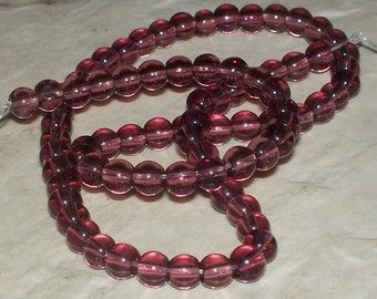 Lilac/Purple Color Glass Beads - 4MM