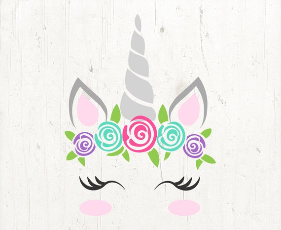 unicorn svg unicorn eyelashes unicorn birthday svg floral