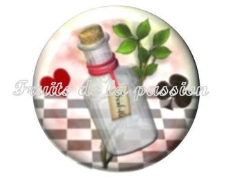 1 cabochon 30mm, fairytales, round glass