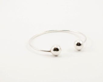 Double Ballin Sterling Silver Bangle