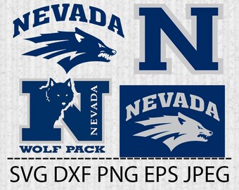 SVG Nevada Wolf Pack Logo Vector Layered Cut File Silhouette Cameo Cricut Design Template Stencil Vinyl Decal Tshirt Transfer Iron on