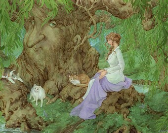 Meeting at the Willows 8.x11 Signed Print