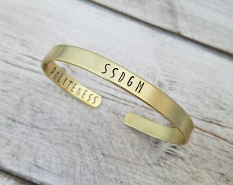My Favorite Murder Bracelet - SSDGM Fuck Politeness - Murderino Gift - Stay Sexy - MFM Jewelry