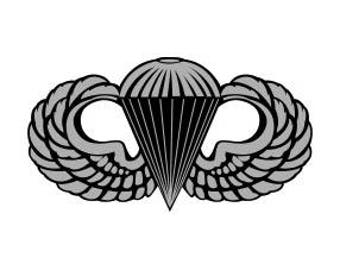 US Army Basic Parachutist Badge Vector Files, dxf eps svg ai crv