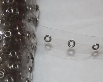 2 yards Clear silver grommet eyelet trim tape sewing for Corsets Bustiers Lacing