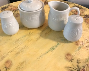 Cream, Sugar, Salt and Pepper Set