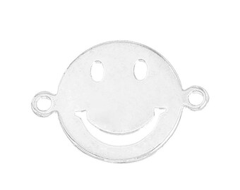 x 1 connector 10 mm silver spacer metal smile.