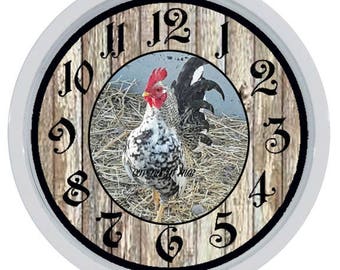 Chicken Hen Rooster Custom Made Wall Clock