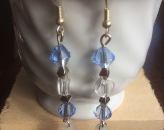 Sea glass drop earrings