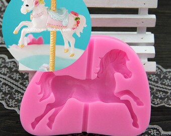 3D Silicone mold Horse Cartoon Animal Silicone Fondant Cake Molds Chocolate Mould for the Kitchen Baking Cake Decoration Clay Mould Tools