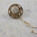 Ivory and Gold Filigree Magnetic Portuguese Knitting Pin