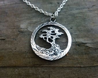 Sterling Silver Tree Pendant Necklace