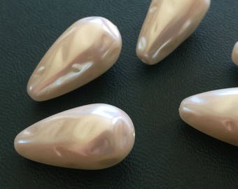 Vintage Lucite Haskell Pearl Drops (4) Vintage Beads