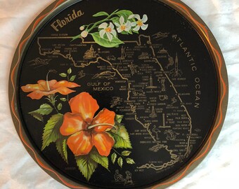 Midcentury Souvenir State Tray - Florida (1960s)