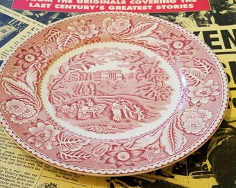 Wood & Sons Woodland Plate Red Transferware