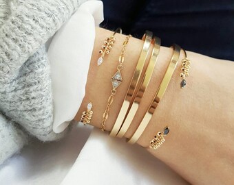 Gold filled hand beaded ADITI Bracelet