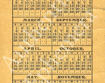 Pocket calendar | Etsy