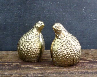 Vintage Brass Quail Sculpture, Quail Partridge Art, Brass Quail, Bird Figurines Decor, Vintage Brass Bird Statues, Vintage Boho Decor