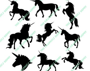 Download Unicorn silhouette | Etsy