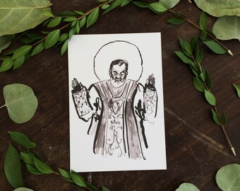Padre Pio 5x7 Art Print, Catholic Wall Decor, St. Pio of Pietrelcina