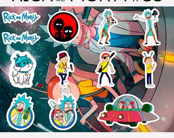 Rick and Morty -coming #85 love and dave story, TV series, Cartoon vinyl tumblr, tumblr stickers, stickers on laptop, art waterproof sticker