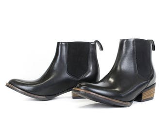 Handcrafted Women Leather Ankle Short Bootie or Boot