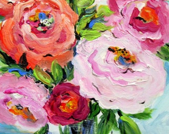 A Glass Vase Original painting 16 x 20 Art by Elaine Cory